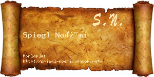 Spiegl Noémi névjegykártya